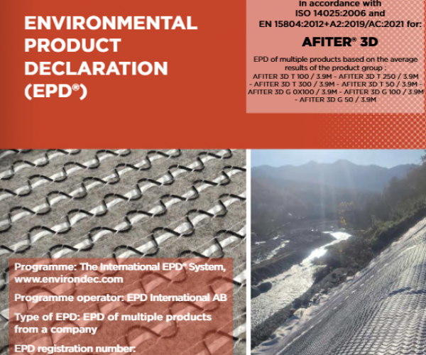 2 new EPDs published and 1 EPD updated for AFITEXINOV